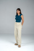 Pantalon structuré Alyne – Pantalon femme Labelnou – vue 2