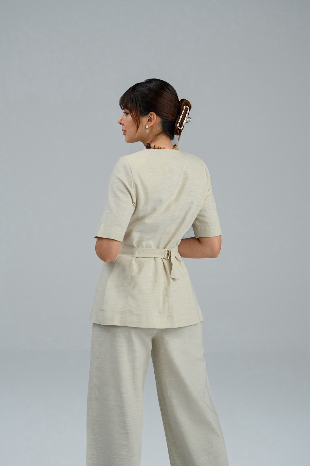 Veste demi-manches kaya – Veste femme Labelnou – vue 2