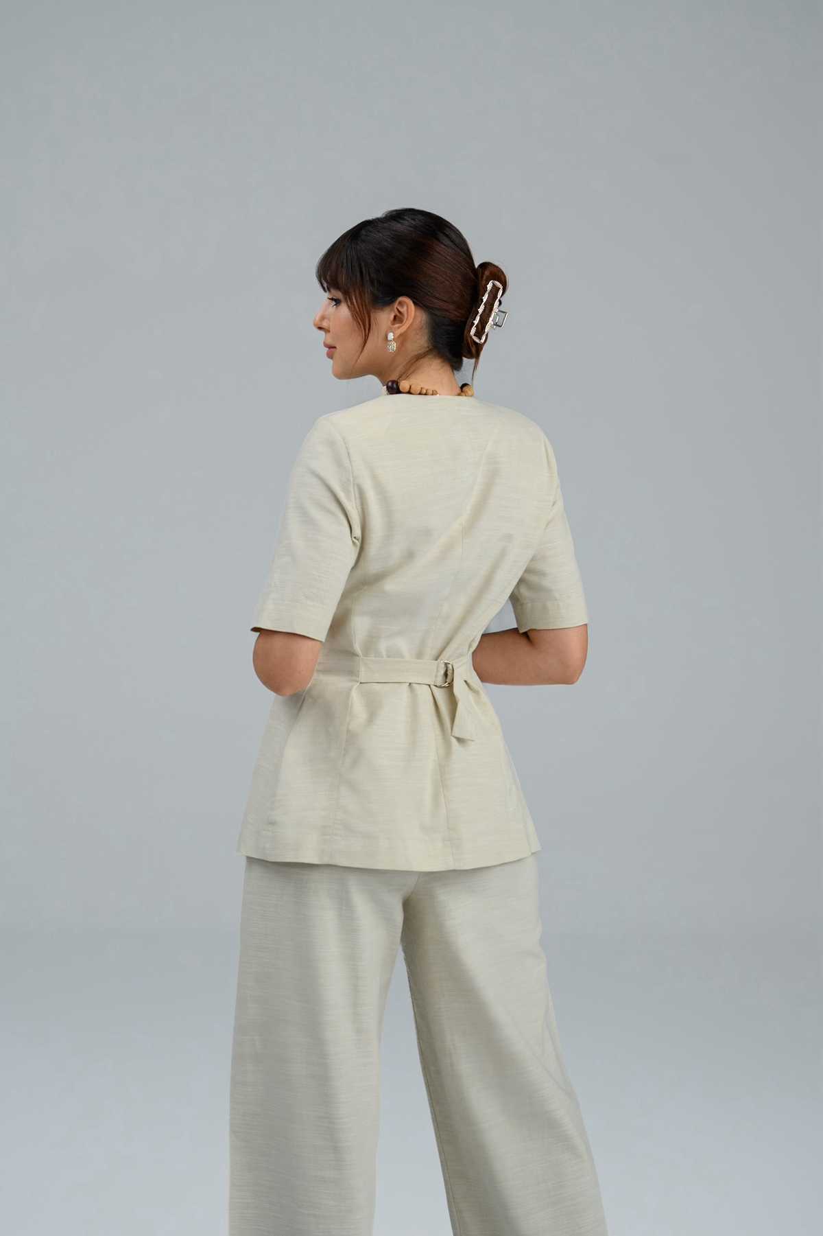 Veste demi-manches kaya – Veste femme Labelnou – vue 2