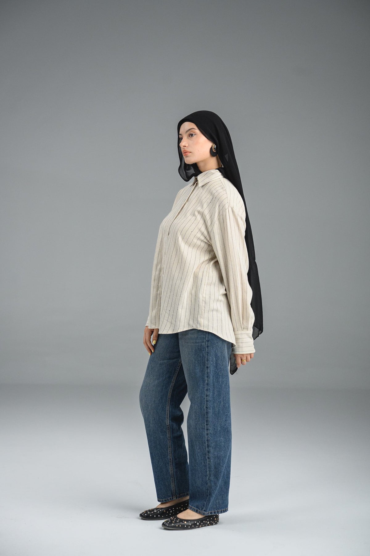 Atlas shirt OVERSIZED – Chemise femme Labelnou – vue 4