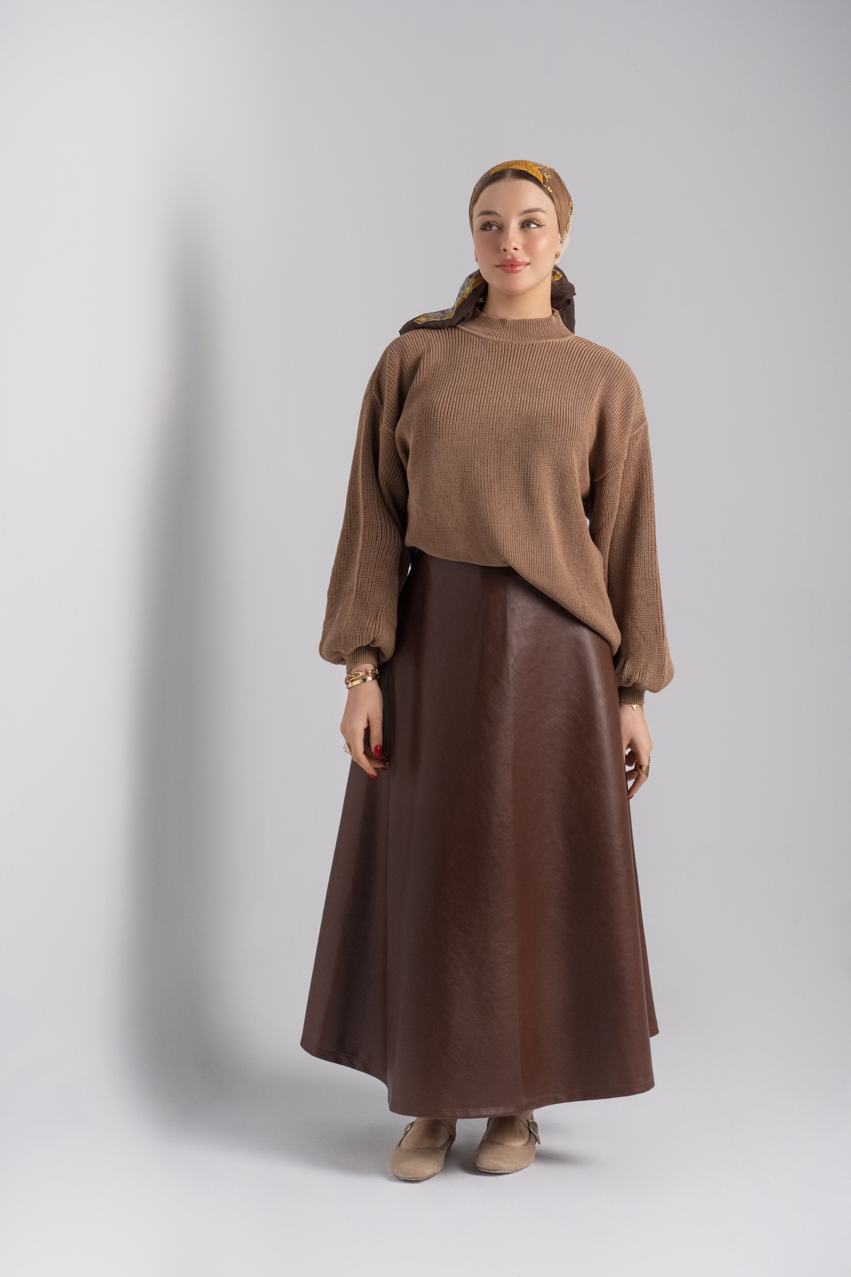 LuxeAura Maxi Skirt – Jupe femme Labelnou – vue 2