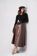 LuxeAura Maxi Skirt – Jupe femme Labelnou