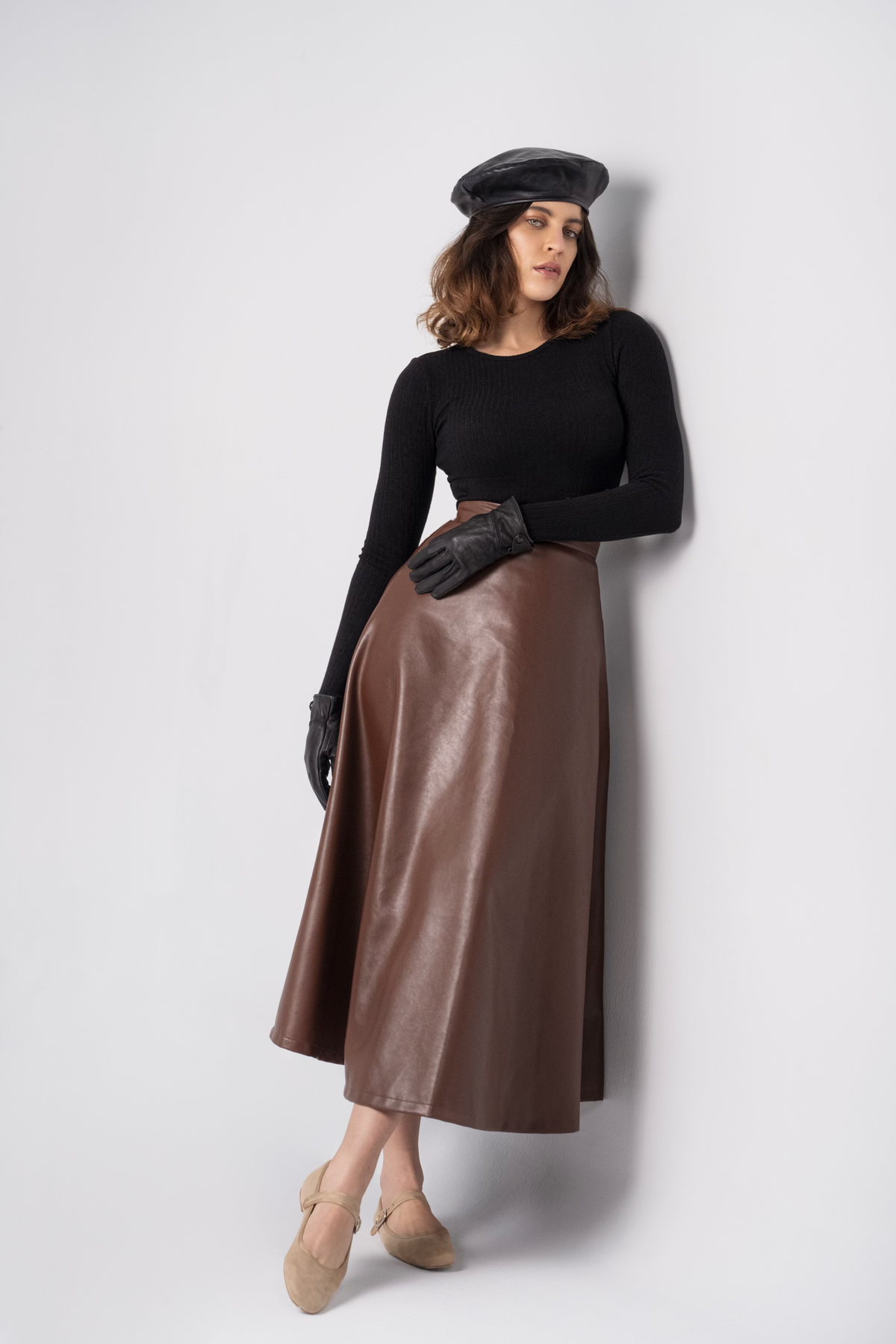 LuxeAura Maxi Skirt – Jupe femme Labelnou