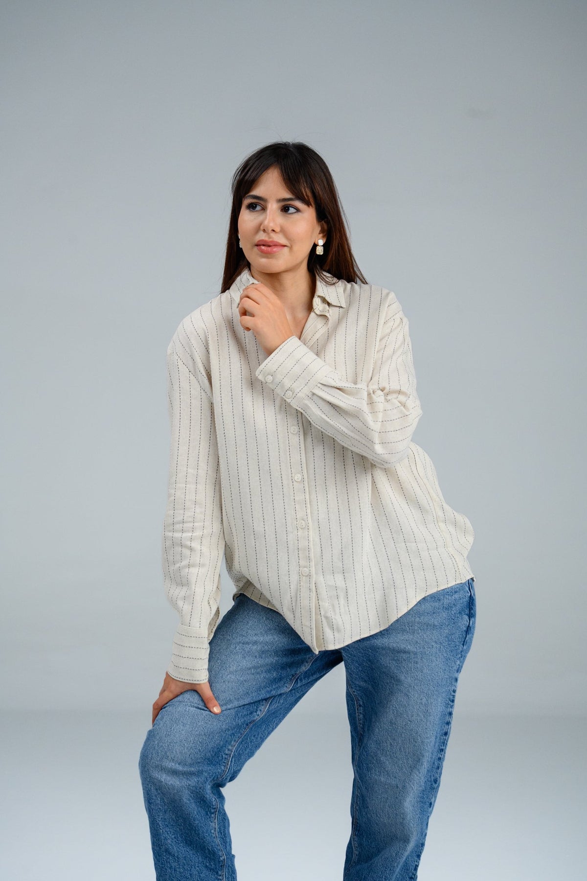 Atlas shirt OVERSIZED – Chemise femme Labelnou – vue 3