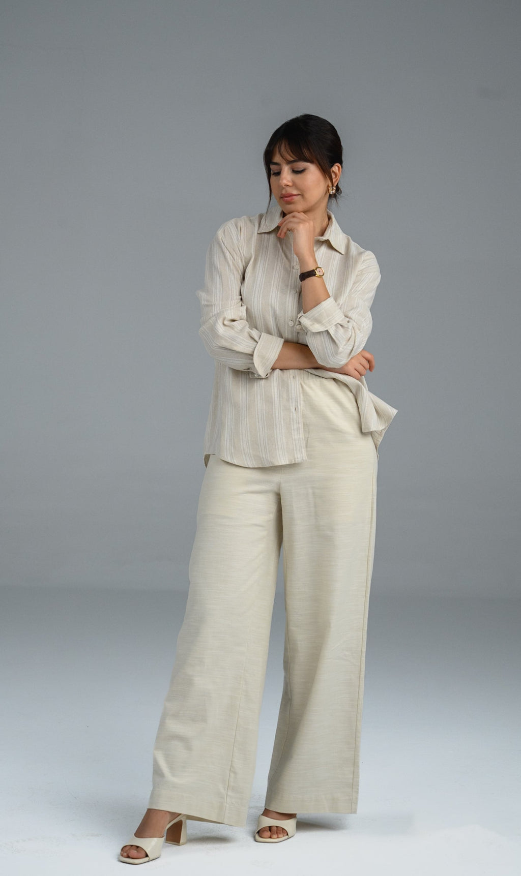 Pantalon structuré Alyne – Pantalon femme Labelnou