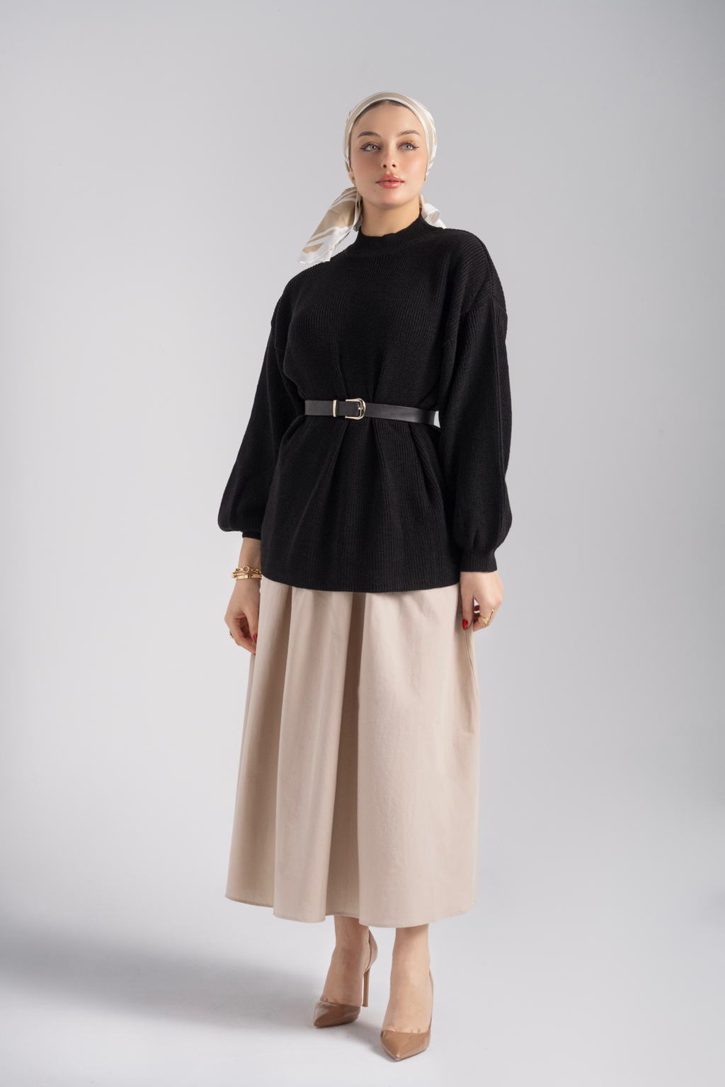 Veloura Knit Sweater – Pull femme Labelnou – vue 9