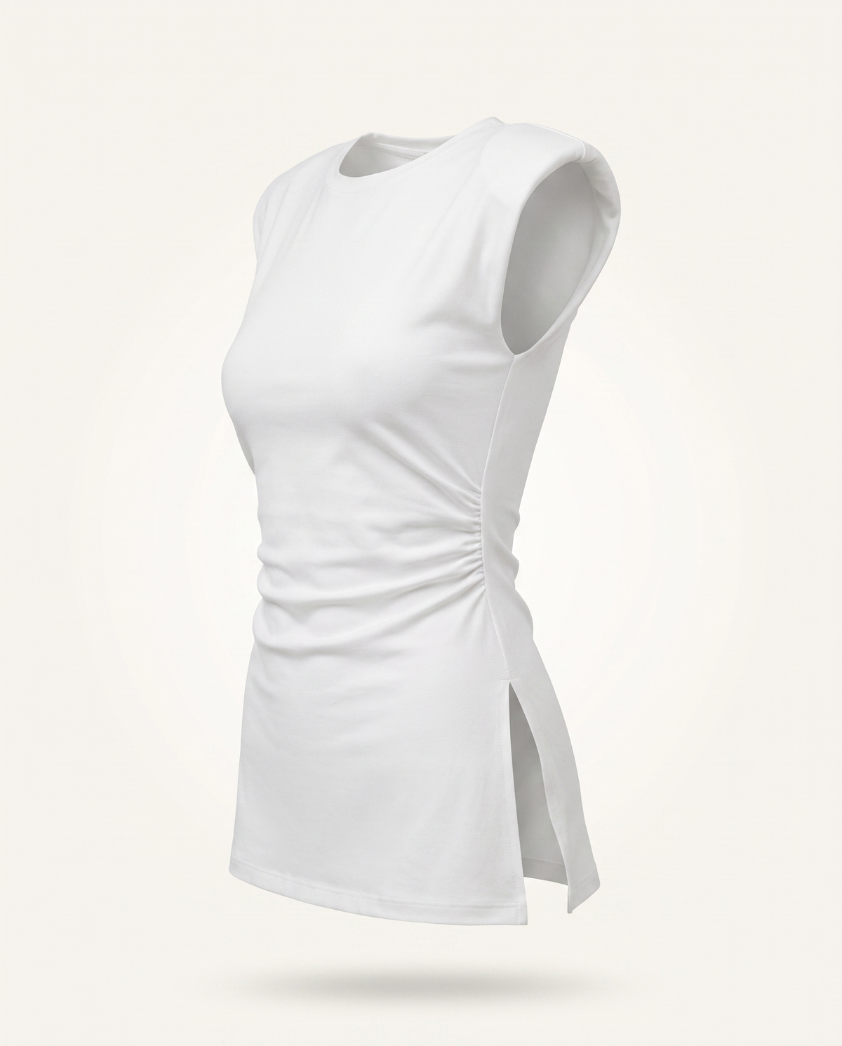 The Daily Top Sleeveless - Blanc mannequin invisible